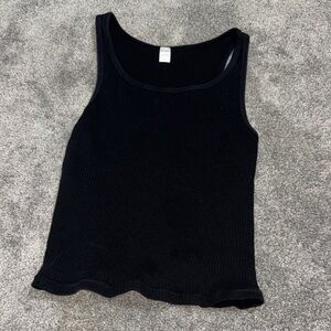 Joe Boxer Black Ribbed Tank Top